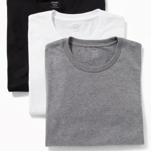 Go-Dry Crew-Neck T-Shirts 3-Pack