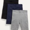 Long Jersey Biker Shorts 3-Pack for Girls