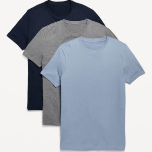 Go-Dry Crew-Neck T-Shirts 3-Pack
