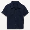 Linen-Blend Pocket Shirt for Toddler Boys