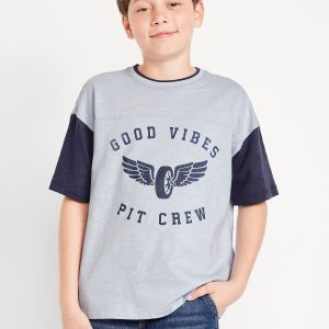 Oversized Short-Sleeve Graphic T-Shirt for Boys