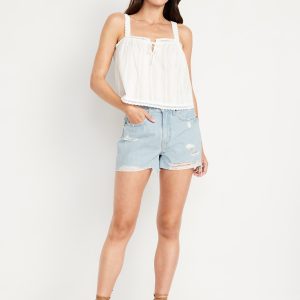 High-Waisted Rigid OG Jean Cut-Off Shorts -- 3-inch inseam