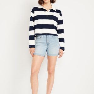 High-Waisted Wow Jean Shorts -- 5-inch inseam