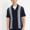 Button-Down Striped Polo