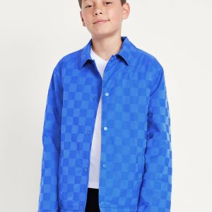 Button-Front Soccer Jacket for Boys