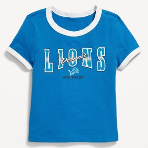 NFL™ Detroit Lions™ Fitted Graphic Ringer T-Shirt for Girls