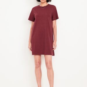 Vintage Crew-Neck Mini T-Shirt Dress